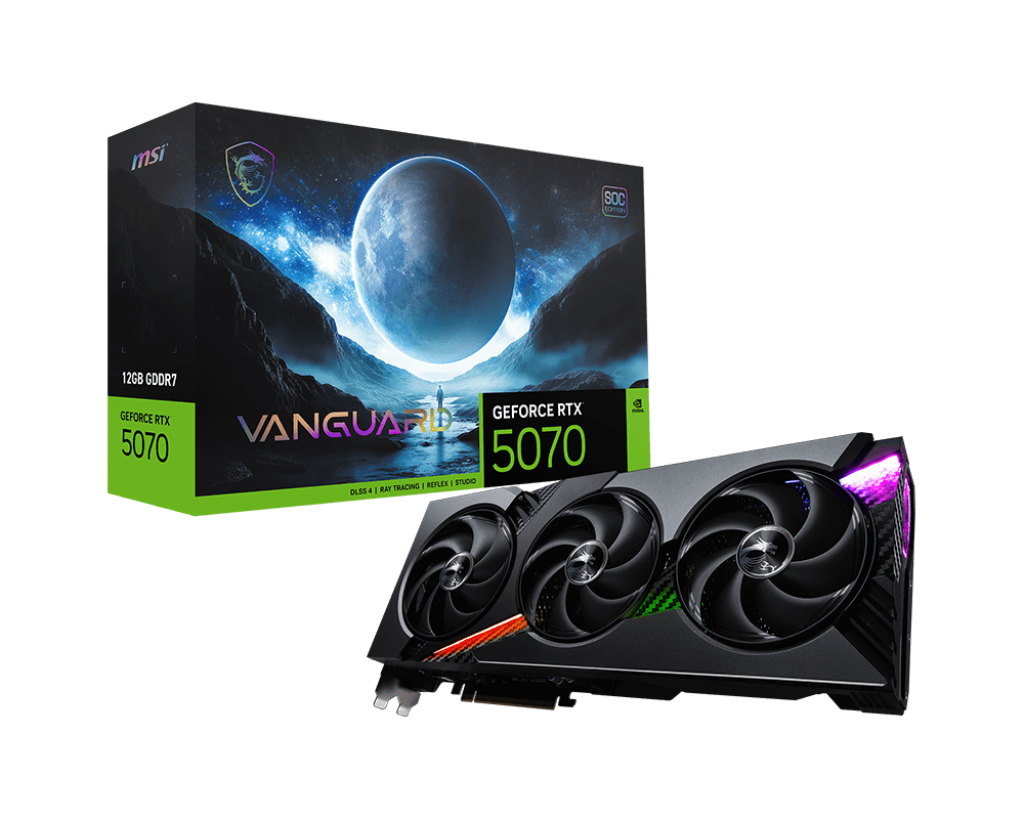 MSI GeForce RTX 5070 12GB VANGUARD SOC GDDR7 Graphics Card