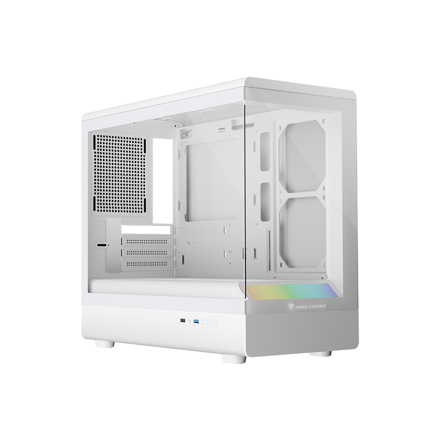 Jungle Leopard MS-01 MATX/ITX Gaming Case WHITE