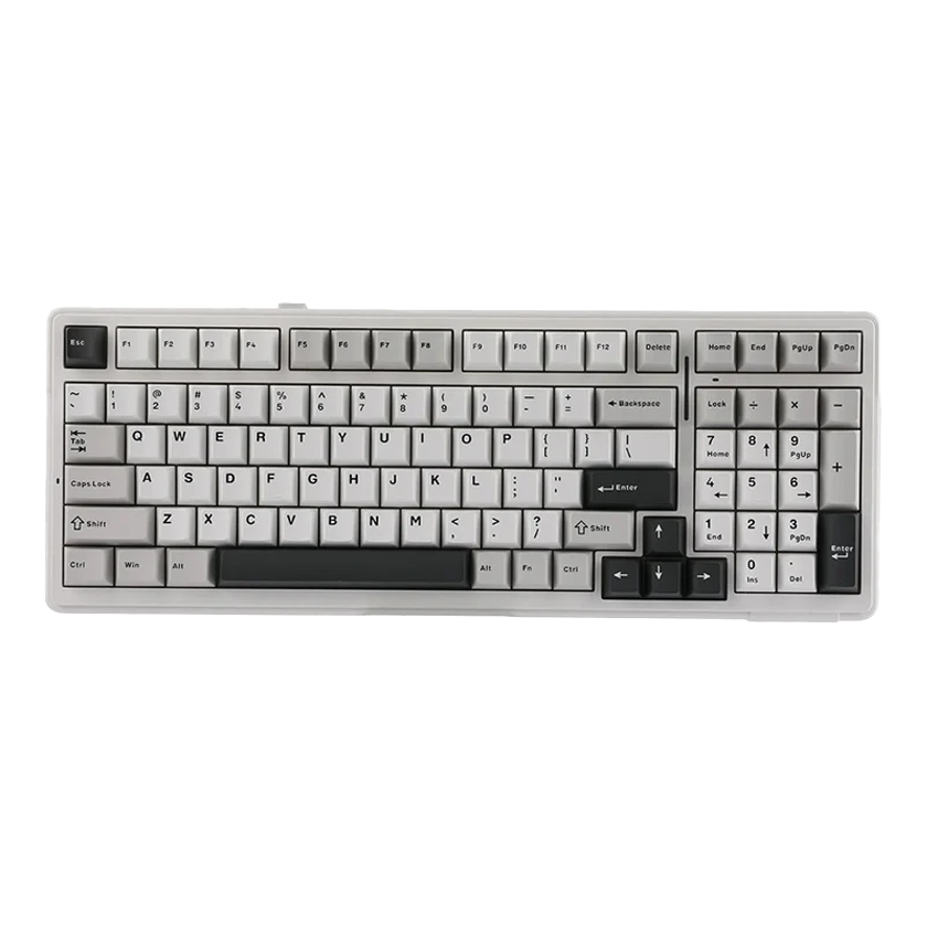Aula F99 Light Grey|White|Dark Grey - Gray Wood Switch