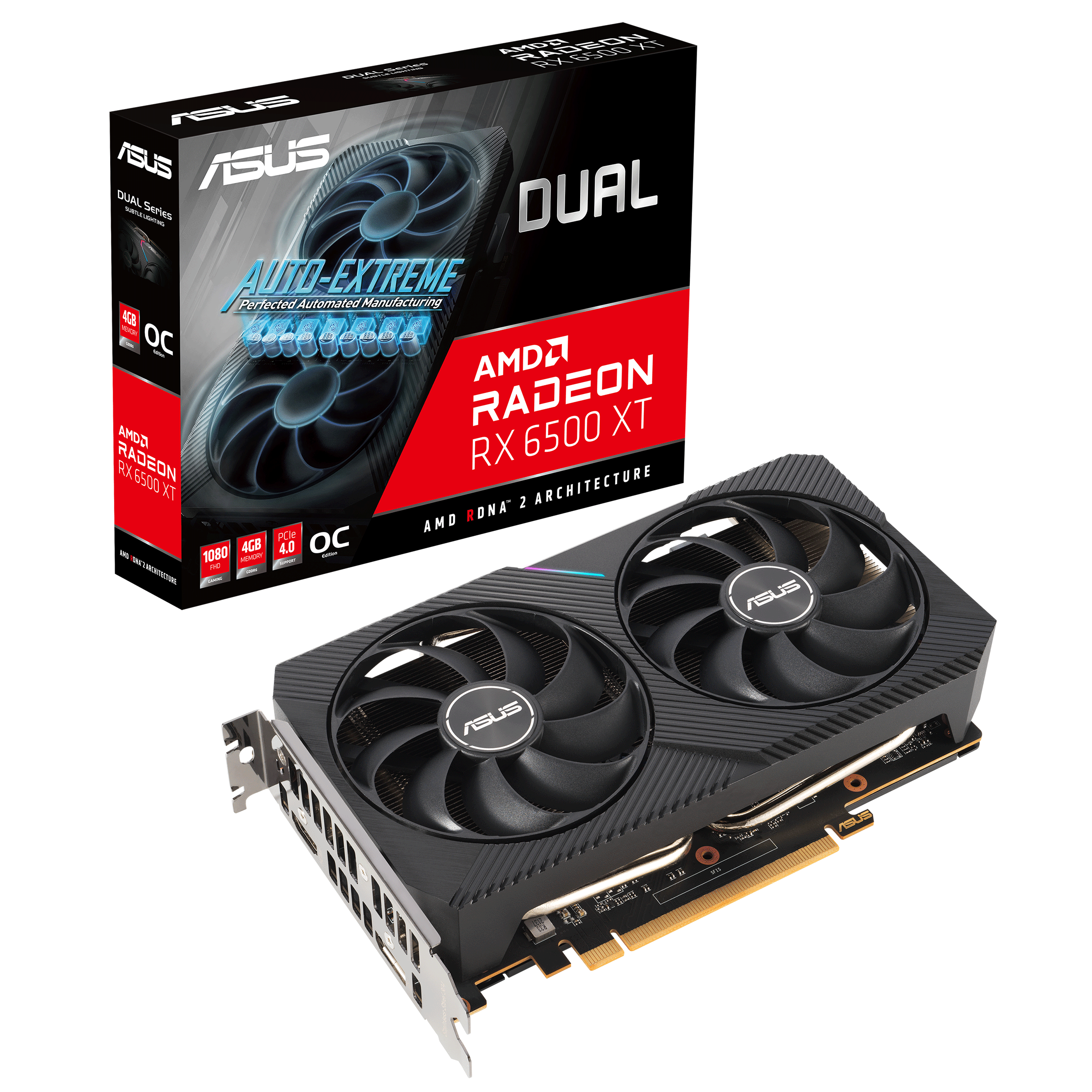 Asus RX 6500 XT Dual OC, pn: DUAL-RX6500XT-O4G