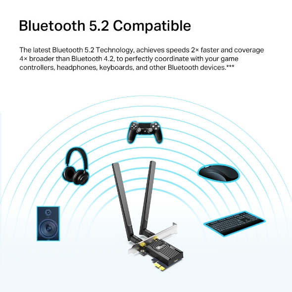 TP-LINK Archer TX20E AX1800 Dual Band Wifi 6 Bluetooth 5.2 PCI Express Adapter view 4