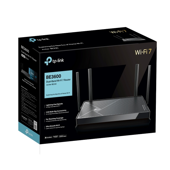 TP-LINK Archer BE230 BE3600 Dual-Band WiFi 7 Router view 4