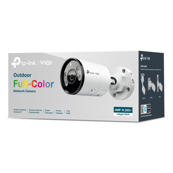 TP-Link VIGI InSight S345 4MP 2.8mm Outdoor Full-Color Bullet Network Camera view 4