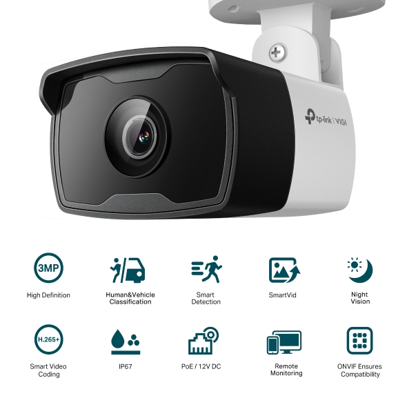 TP-Link VIGI C330I (2.8/4/6mm) 3MP Outdoor Bullet Network Camera view 2