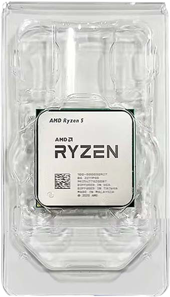 AMD Ryzen 5 5600X Tray with AMD FAN view 2
