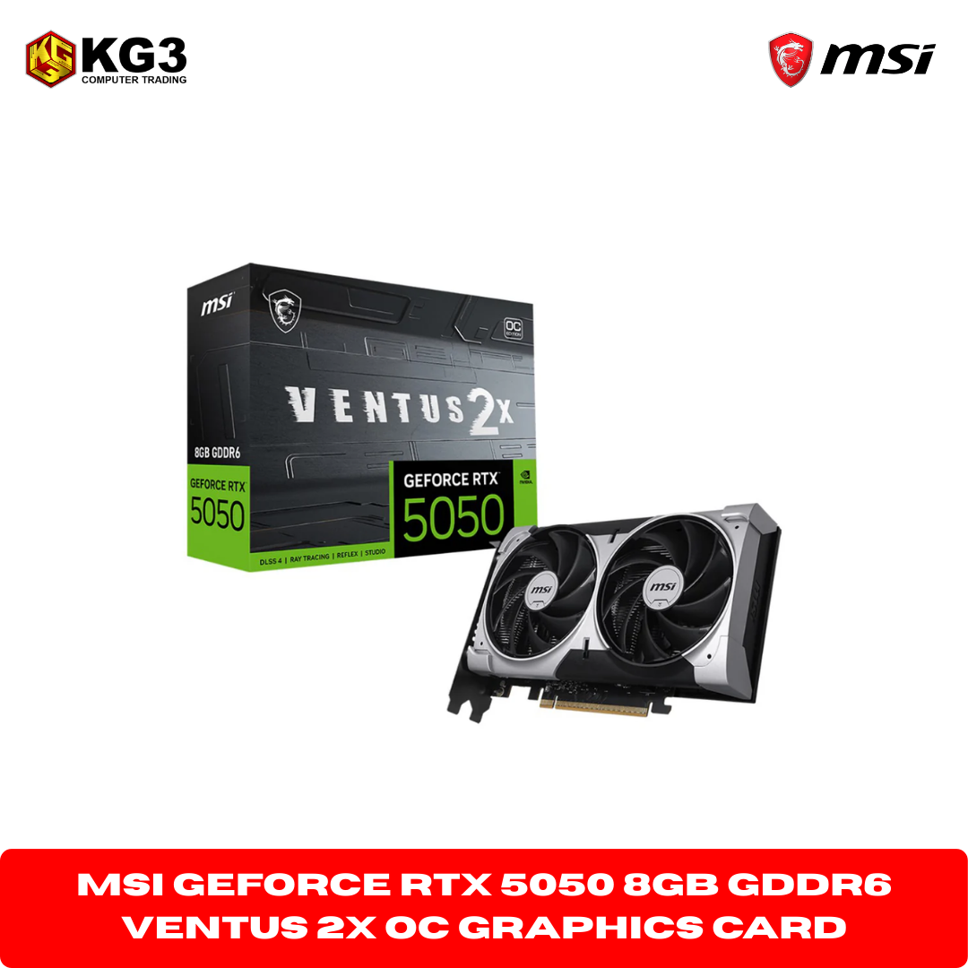 MSI GeForce RTX 5050 8GB GDDR6 Ventus 2X OC Graphics Card