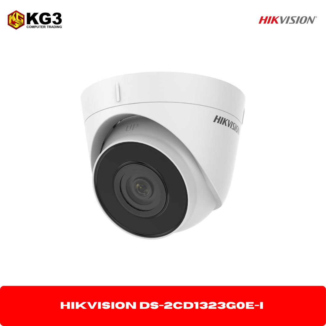 Hikvision DS-2CD1323G0E-I 2.8MM 2mp Fixed Dome Turret IPC, 30m IR, IP67, DC12v&Poe (2.8/4mm), Cover: Plastic / Eyeball: Metal, H.265+