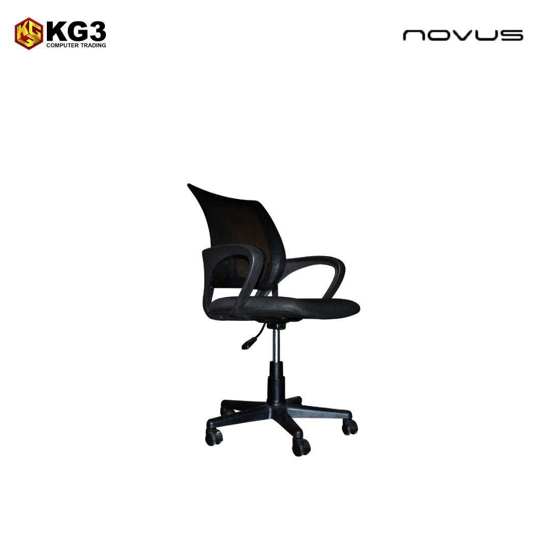 Novus Office Chair w/ wheels BLACK COW-100