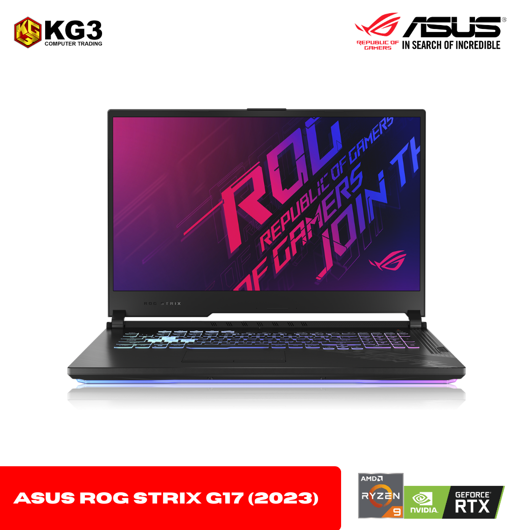 ASUS ROG Strix G17 (2023) AMD Ryzen 9 7845HX 16GB RAM 1TB SSD NVIDIA RTX 4070 17.3" Wide Quad HD 240 Hz Windows 11 Home Gaming Laptop