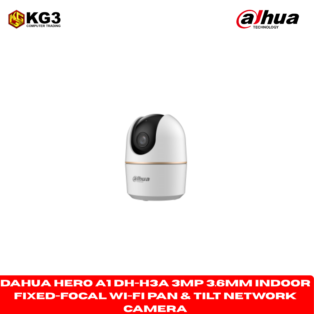 Dahua Hero A1 DH-H3A 3MP 3.6mm Indoor Fixed-focal Wi-Fi Pan & Tilt Network Camera