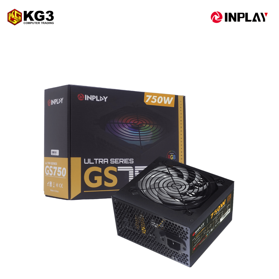 Inplay GS750-Ultra True Rated 750w Power Supply RGB 80Plus Bronze BLACK