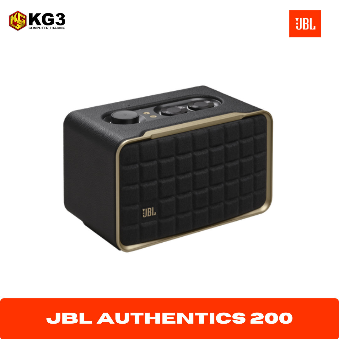 JBL Authentics 200 Smart home speaker with Wi-Fi, Bluetooth and Voice Assistants with retro design