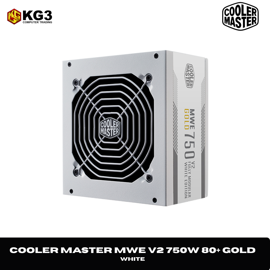 COOLERMASTER MWE V2 750W 80+ GOLD ATX 3.1 Fully Modular Power Supply WHITE